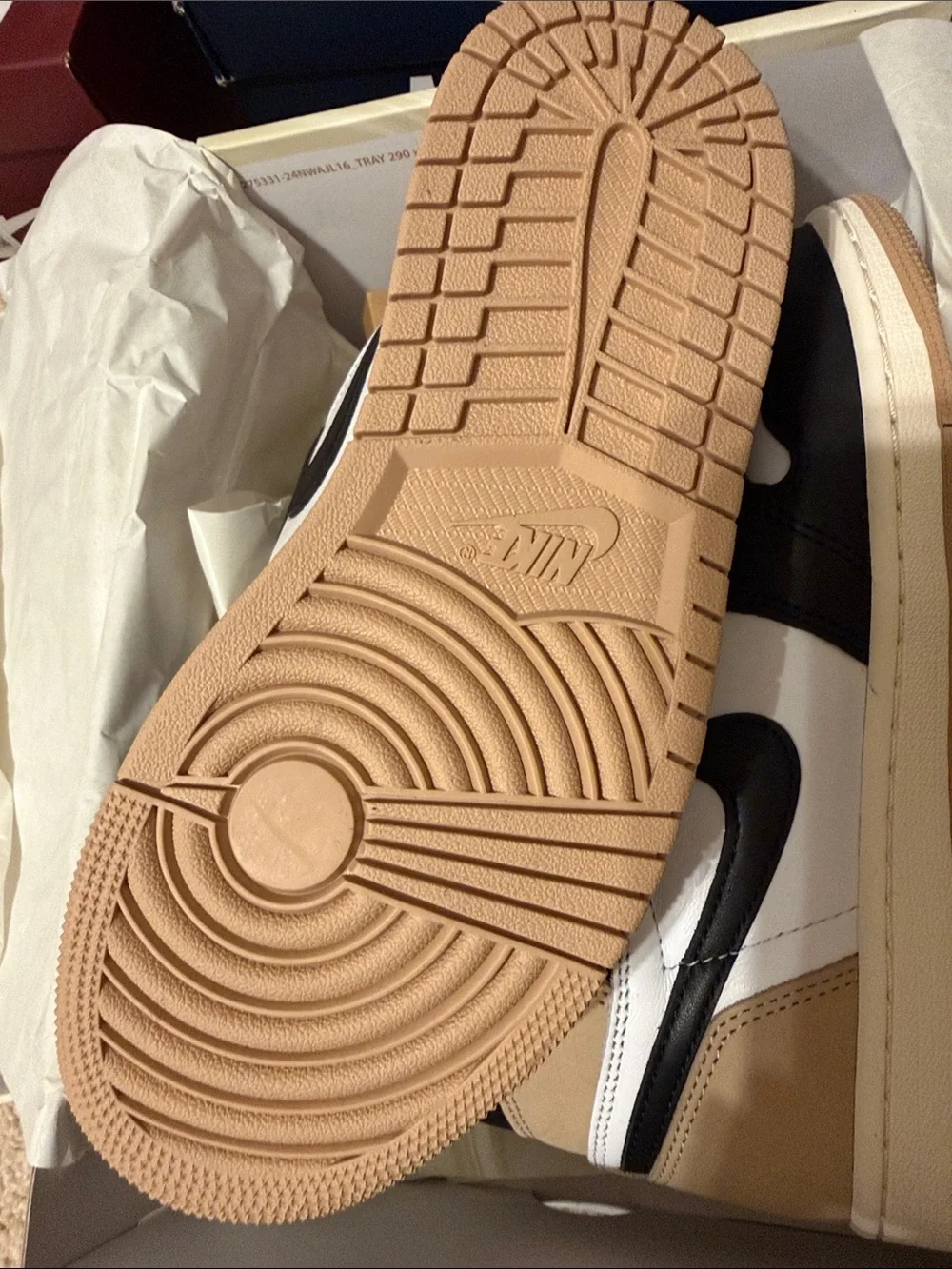 Nike Men’s High-Top Sneakers in Black, White & Tan